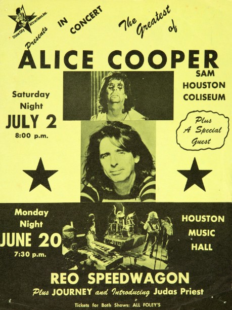 Alice Cooper - Houston Coliseum Houston TX July 2 1977 – Live Concert Poster Wall Art Print - 245005 - Image 2