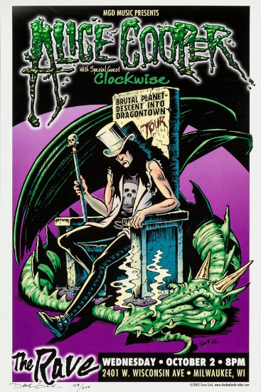 Alice Cooper - The Rave Milwaukee WI October 2 2002 – Live Concert Poster Wall Art Print - 254006 - Image 2