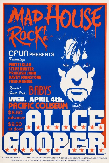 Alice Cooper - Vancouver Coliseum British Columbia Canada April 4 1979 – Live Concert Poster Wall Art Print - 254009 - Image 2