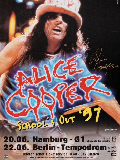 Alice Cooper - Hamburg Germany June 20 1997 – Live Concert Poster Wall Art Print - 254015 - Image 2