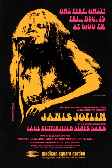 Janis Joplin - Madison Square Garden NY December 19 1969 – Live Concert Poster Wall Art Print - 265002 - Image 2