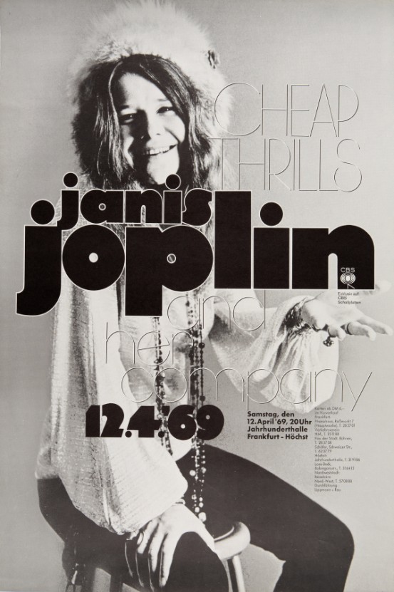 Janis Joplin - Frankfurt Germany April 12 1969 – Live Concert Poster Wall Art Print - 265005 - Image 2