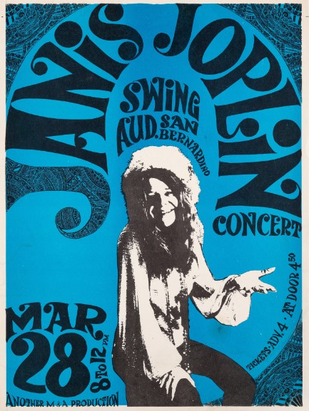 Janis Joplin - Swing Auditorium San Bernardino CA March 28 1969 – Live Concert Poster Wall Art Print - 265013 - Image 2
