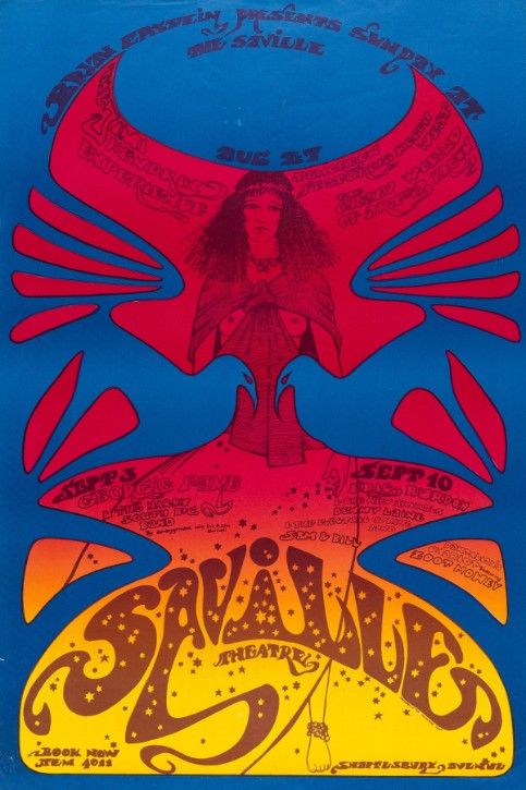 Jimi Hendrix -Saville Theater UK September 10 1967 – Live Concert Poster Wall Art Print - 256027 - Image 2