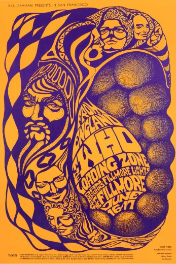 The Who w Jimi Hendrix Fillmore East NY June 16 1967 - Live Concert Poster Wall Art Print - 196004 - Image 2