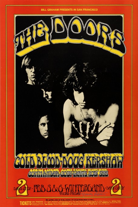 Doors - Winterland SF CA February 5 1970 - Live Concert Poster Wall Art Print - 133019 - Image 2