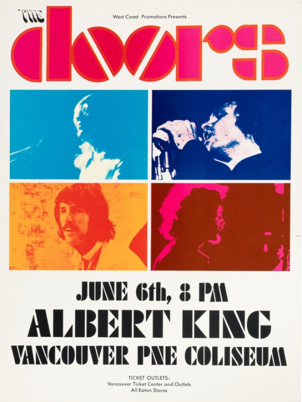 Doors - PNE Coliseum Vancouver Canada June 6 1970 - Live Concert Poster Wall Art Print - 133022 - Image 2