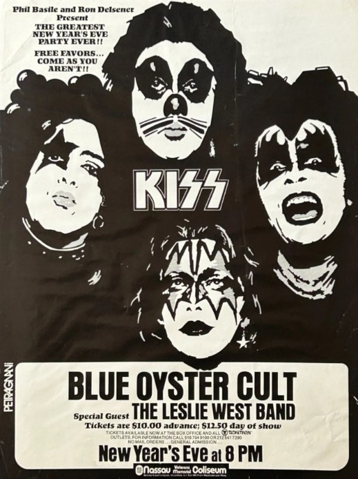 Kiss - Nassau Coliseum NY December 31 1975 - Live Concert Poster Wall Art Print - 154002 - Image 2