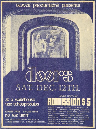 Doors - The Warehouse New Orleans LA December 12 1970 - Live Concert Poster Wall Art Print - 133024 - Image 2