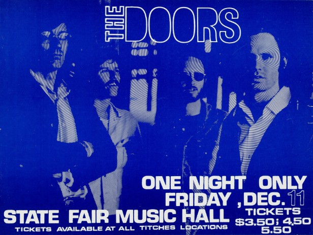 Doors - State Fair Music Hall Dallas TX December 11 1970 - Live Concert Poster Wall Art Print - 133028 - Image 2