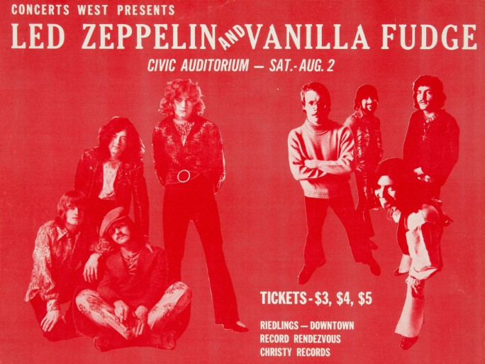 Led Zeppelin - Civic Auditorium Albuquerque NM August 2 1969 - Live Concert Poster Wall Art Print - 156022 - Image 2