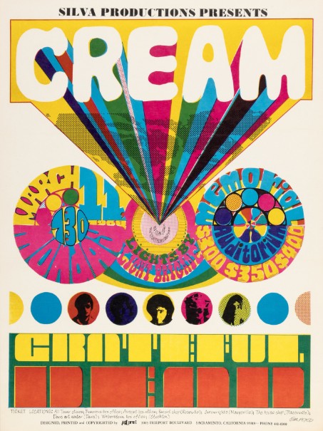 Cream w Grateful Dead Memorial Auditorium March 11 1968 - Live Concert Poster Wall Art Print - 257003 - Image 2