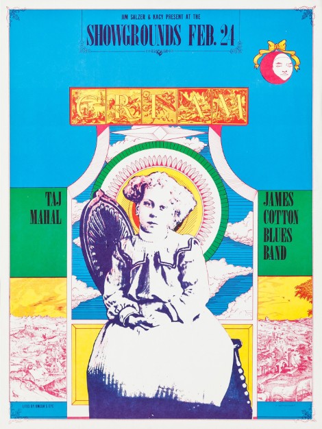 Cream - Earl Warren Showgrounds Santa Barbara CA February 24 1968 - Live Concert Poster Wall Art Print - 257016 - Image 2