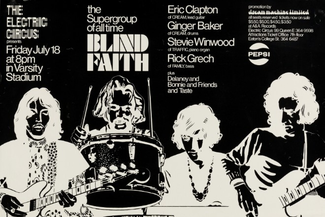Blind Faith - Varsity Stadium Toronto Canada July 18 1969 - Live Concert Poster Wall Art Print - 266003 - Image 2