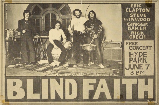 Blind Faith - Hyde Park London June 7 1969 - Live Concert Poster Wall Art Print - 266004 - Image 2