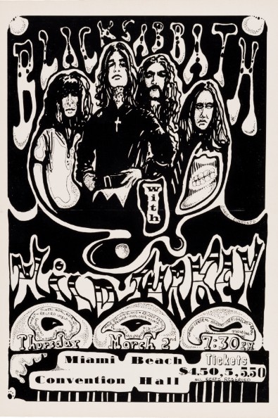Black Sabbath - Convention Hall Miami Beach FL March 2 1972- Live Concert Poster Wall Art Print - 117004 - Image 2