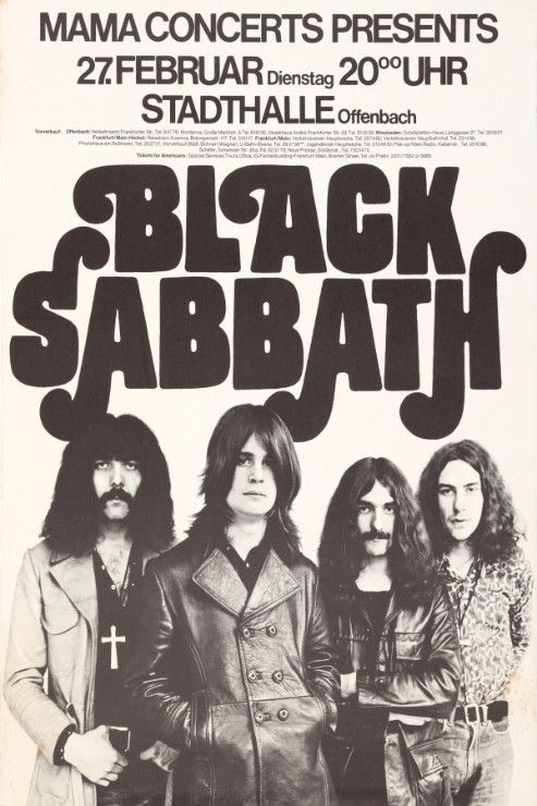 Black Sabbath - Stadehalle Offenbach Germany February 27 1973 - Live Concert Poster Wall Art Print - 117007 - Image 2