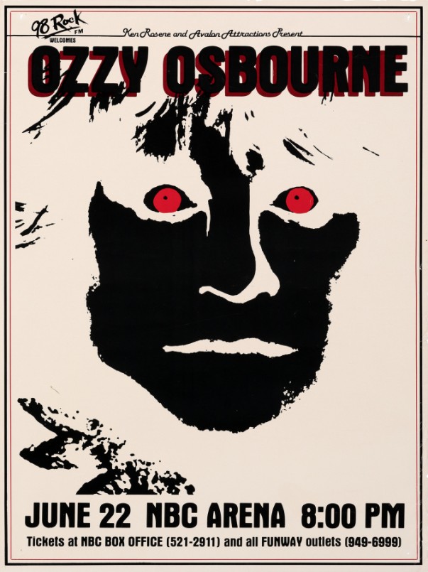 Ozzy Osbourne - NBC Arena Honolulu HI June 22 1982 – Live Concert Poster Wall Art Print - 267008 - Image 2