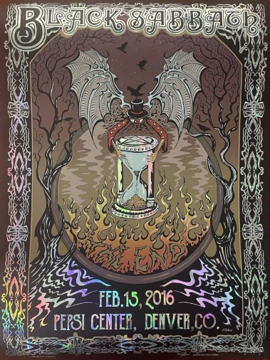 Black Sabbath - Pepsi Center Denver CO February 15 2016 FOIL – Live Concert Poster Wall Art Print - 117019 - Image 2