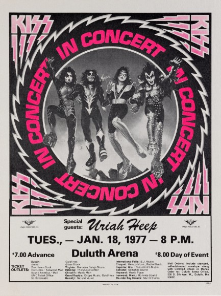 Kiss - Duluth Arena Duluth MN January 18 1977 – Live Concert Poster Wall Art Print - 154019 - Image 2