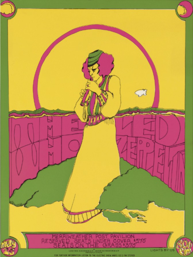 Led Zeppelin - Merriweather Post Pavilion Columbia MD May 25 1969 – Live Concert Poster Wall Art Print - 156011 - Image 2