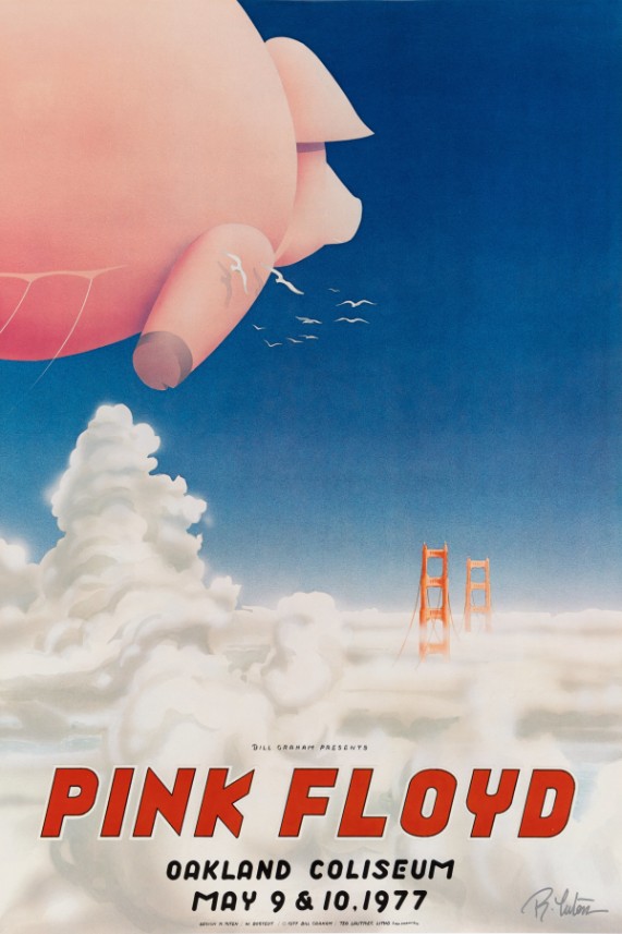Pink Floyd - Oakland Coliseum CA May 9 1977 - Live Concert Poster Wall Art Print - 249012 - Image 2