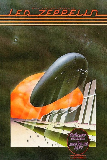 Led Zeppelin - Oakland Coliseum Oakland CA July 25 1977 – Live Concert Poster Wall Art Print - 156012 - Image 2