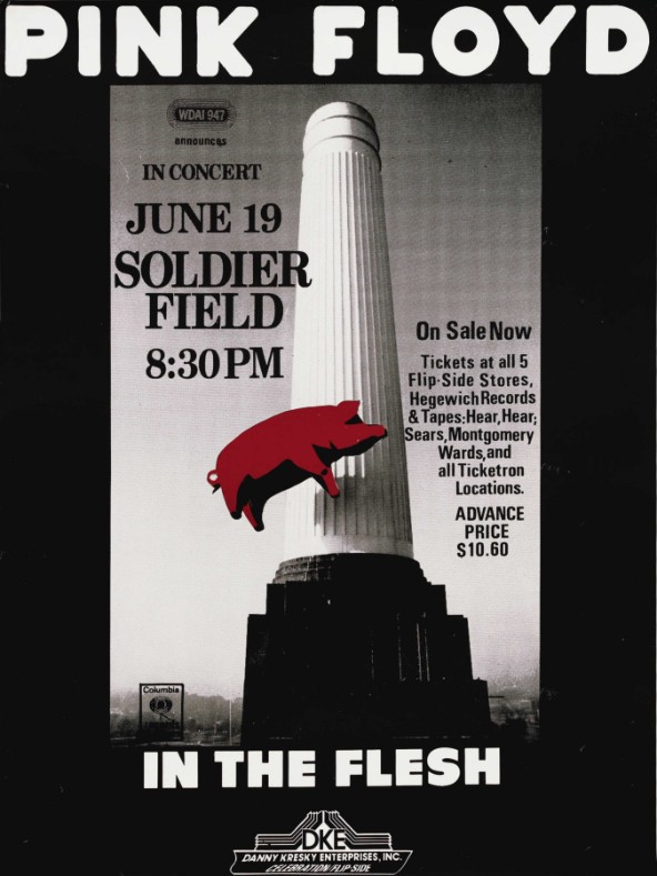 Pink Floyd - Soldier Field Chicago IL June 19 1977 – Live Concert Poster Wall Art Print - 249026 - Image 2