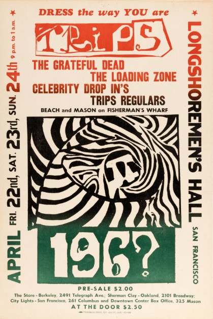 Grateful Dead - Longshoremens Hall SF CA April 22 1966 - Live Concert Poster Wall Art Print - 142013 - Image 2