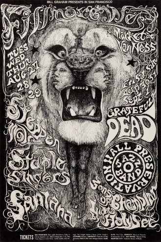 Grateful Dead - Fillmore West SF CA BG-134 August 27 1968 - Live Concert Poster Wall Art Print - 142014 - Image 2