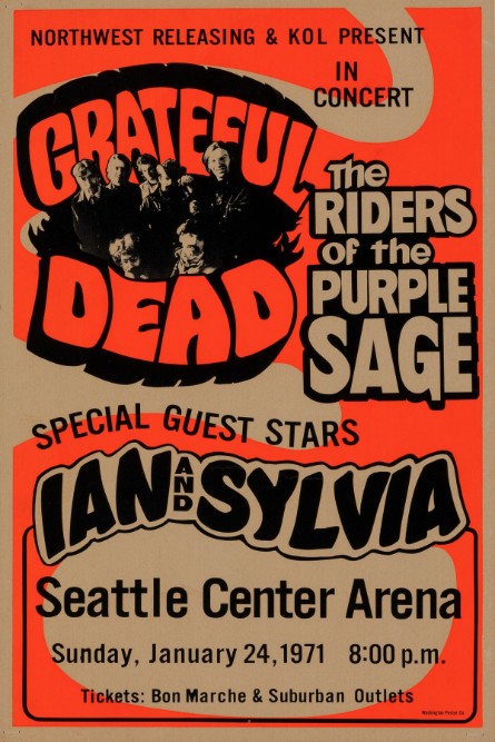 Grateful Dead - Seattle Center Arena WA January 24 1971 - Live Concert Poster Wall Art Print - 142018 - Image 2