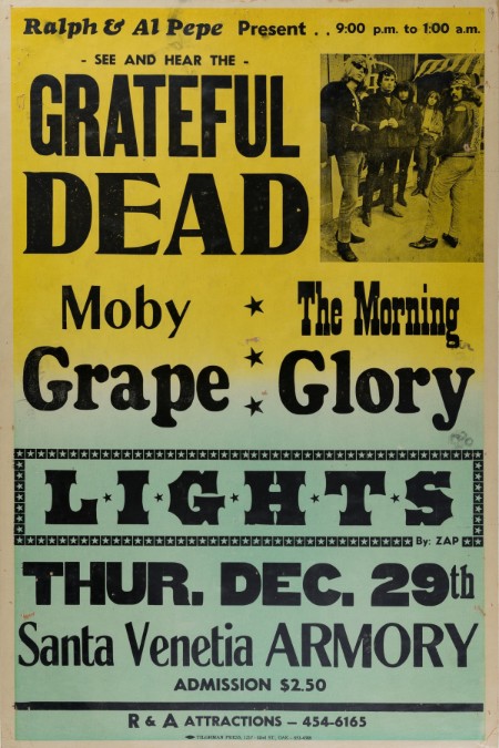 Grateful Dead - Santa Venetia Armory CA December 29 1966 - Live Concert Poster Wall Art Print - 142028 - Image 2
