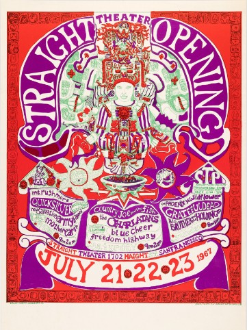 Grateful Dead - Straight Theater Opening SF CA July 21 1967 – Live Concert Poster Wall Art Print - 142051 - Image 2