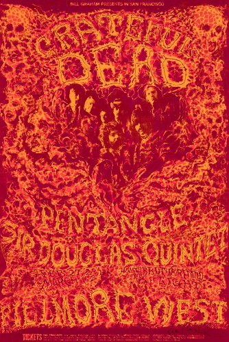 Grateful Dead - Fillmore West SF CA February 27 1969 BG-162 - Live Concert Poster Wall Art Print - 142065 - Image 2
