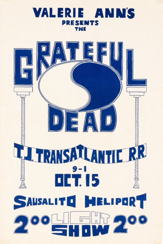 Grateful Dead - Sausalito Heliport CA October 15 1966 - Live Concert Poster Wall Art Print - 142079 - Image 2