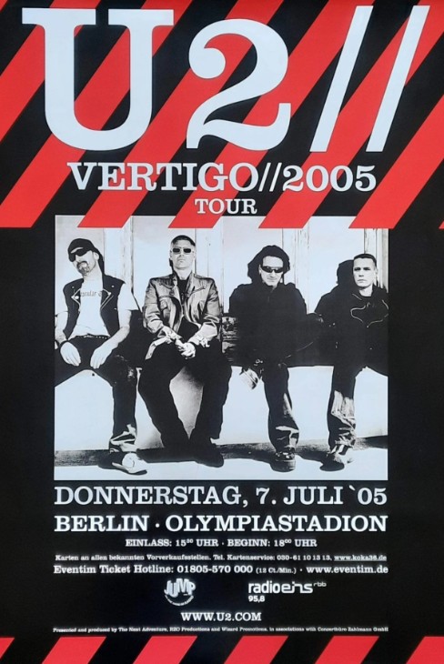 U2 - Olympiastadion Berlin Germany July 5 2005 – Live Concert Poster Wall Art Print - 236002 - Image 2