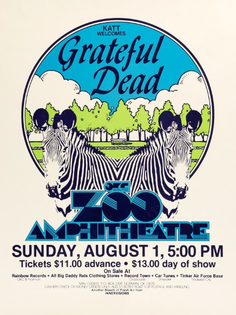 Grateful Dead - OK Zoo Amphitheatre OK August 1 1982 – Live Concert Poster Wall Art Print - 142093 - Image 2