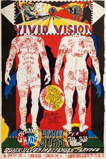 Grateful Dead - Governors Hall CA Beaux Art's Ball December 28 1966 – Live Concert Poster Wall Art Print - 142108 - Image 2