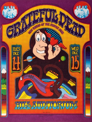 Grateful Dead - Hill Auditorium Ann Arbor MI December 14 1971 – Live Concert Poster Wall Art Print - 142111 - Image 2