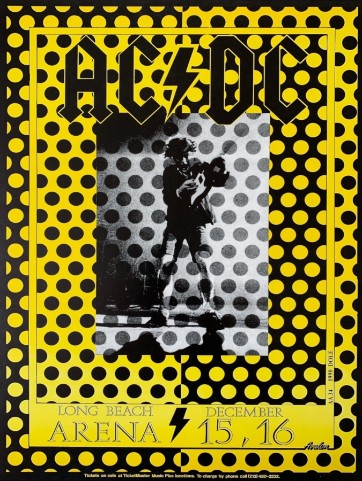 ACDC - Long Beach Arena, CA December 15 1990 - Live Concert Poster Wall Art Print - 104006 - Image 2