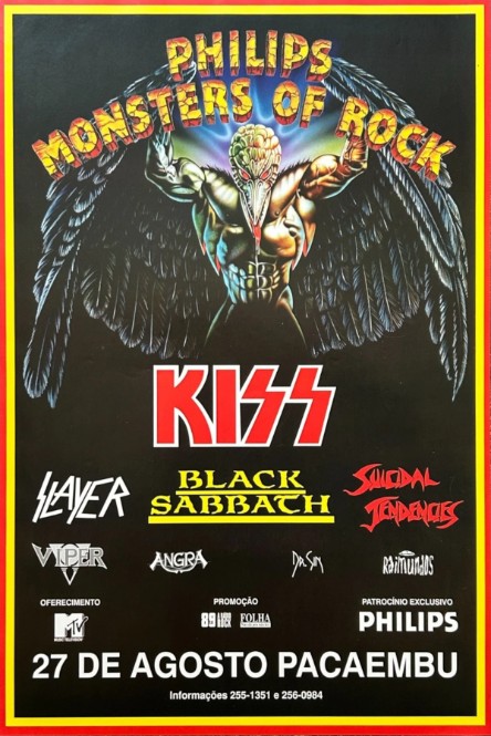 Kiss Black Sabbath Slayer Monsters of Rock - Pacaembu Stadium - Sao Paulo, Brazil August 27 1994 – Live Concert Poster Wall Art Print - 154008 - Image 2