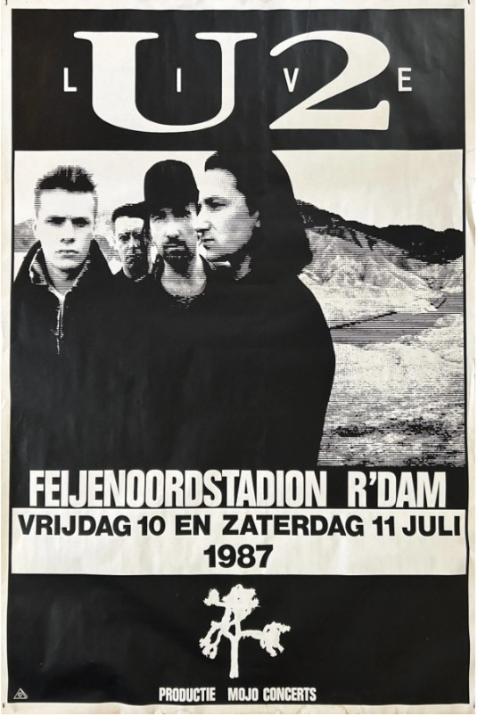 U2 - Feijenoordstadion Rotterdam NE July 11 1987 – Live Concert Poster Wall Art Print - 236006 - Image 2