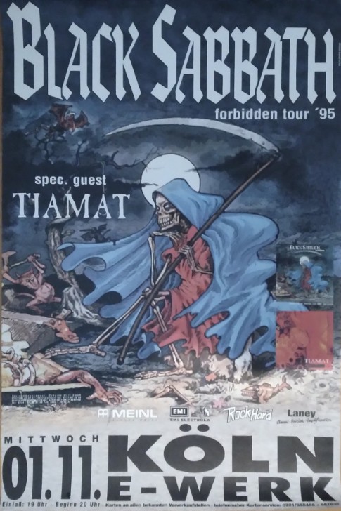 Black Sabbath - Cologne Germany November 1 1995 – Live Concert Poster Wall Art Print - 117003 - Image 2