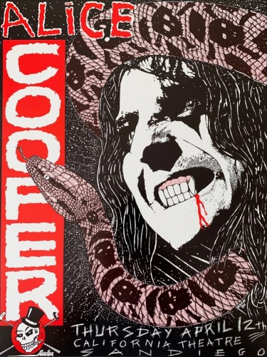 Alice Cooper - California Theater San Diego CA April 12 1990 - Live Concert Poster Wall Art Print - 254001 - Image 2