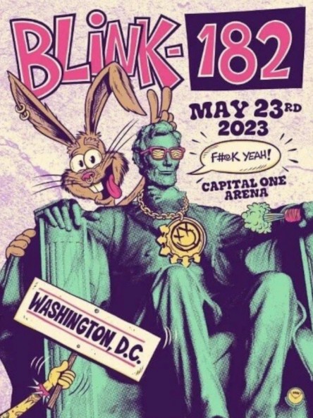 Blink-182 - Capital One Arena Washington DC May 23 2023 – Live Concert Poster Wall Art Print - 118008 - Image 2