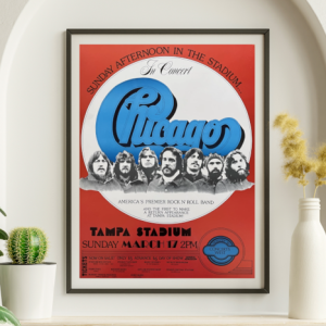 Chicago - Tampa Stadium FL March 17 1974 - Live Concert Poster Wall Art Print - 123002