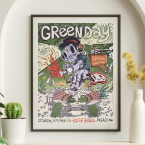 Greenday - Rose Bowl Pasadena CA April 15 2005 - Live Concert Poster Wall Art Print - 255001