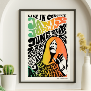 Janis Joplin - Schenectady NY June 26 1970 – Live Concert Poster Wall Art Print - 265001