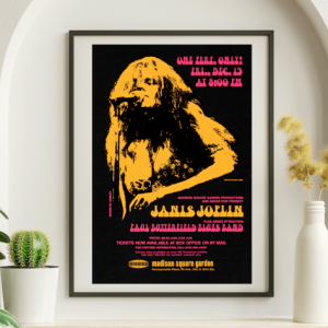 Janis Joplin - Madison Square Garden NY December 19 1969 – Live Concert Poster Wall Art Print - 265002