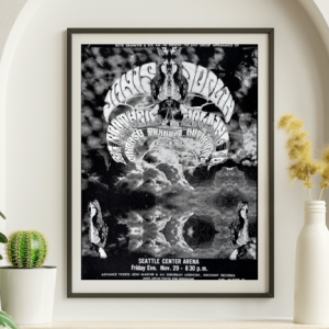 Janis Joplin - Seattle Center Arena Seattle WA November 29 1968 – Live Concert Poster Wall Art Print - 265009
